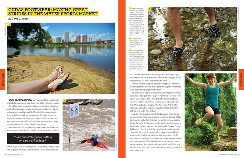 Grid magazine spread